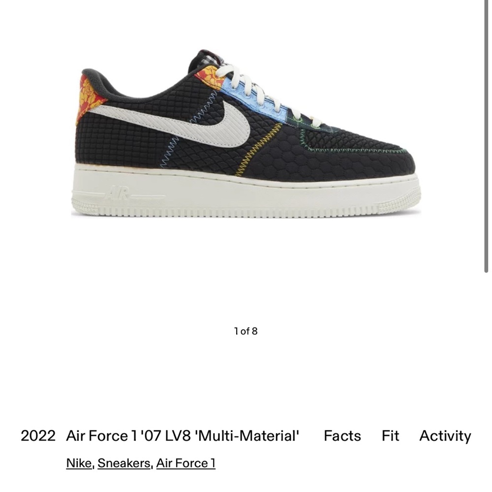 Make An Offer! 2022 Air Force 1 '07 LV8 'Multi-Material' Men’s 8.5 new in box